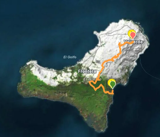 Perfil del recorrido de Bimbache Trail Valverde 2025